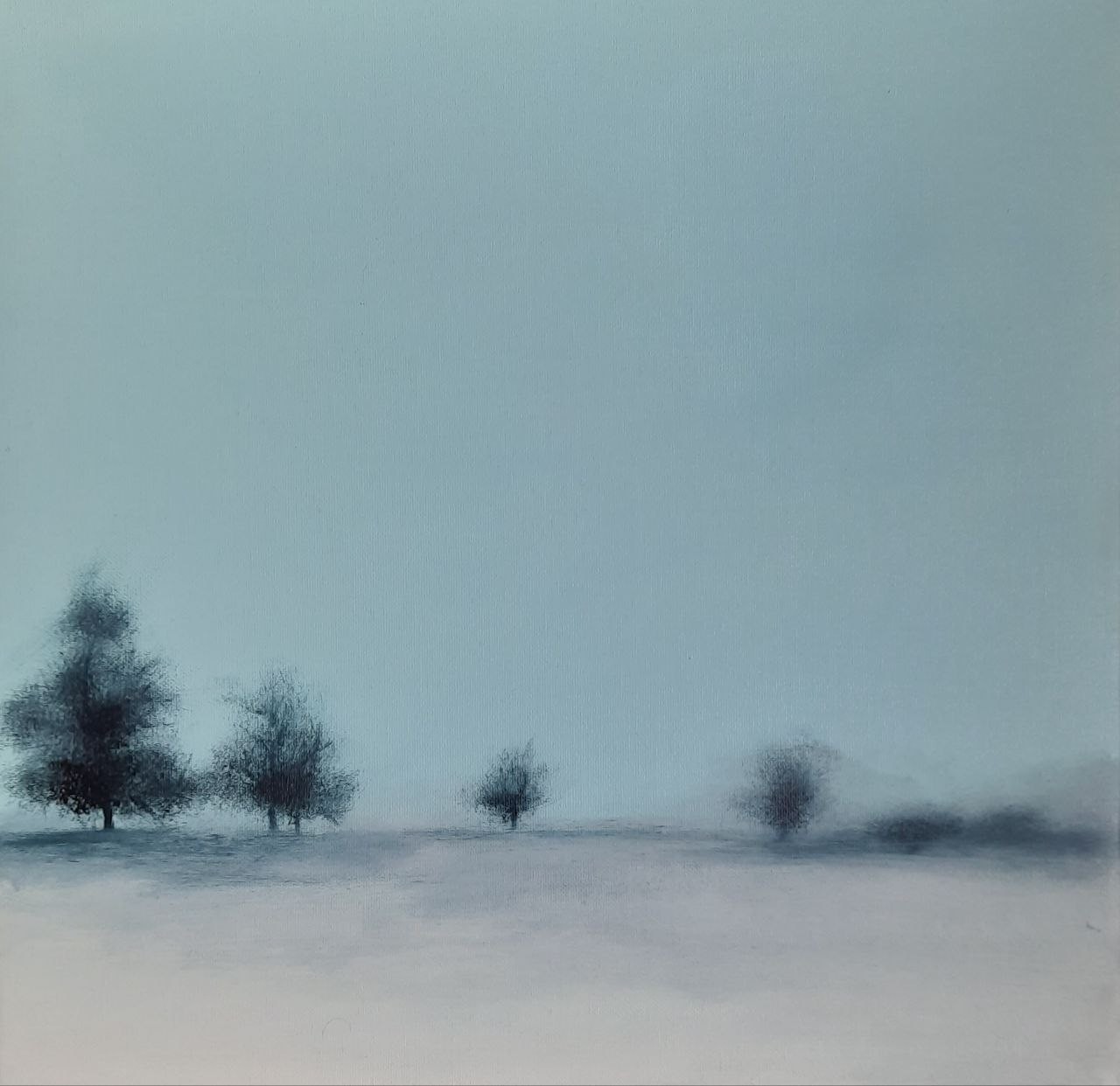 art 657 original painting Oil on canvas 15.7×15.7 in (40×40 cm) Landscape modern
