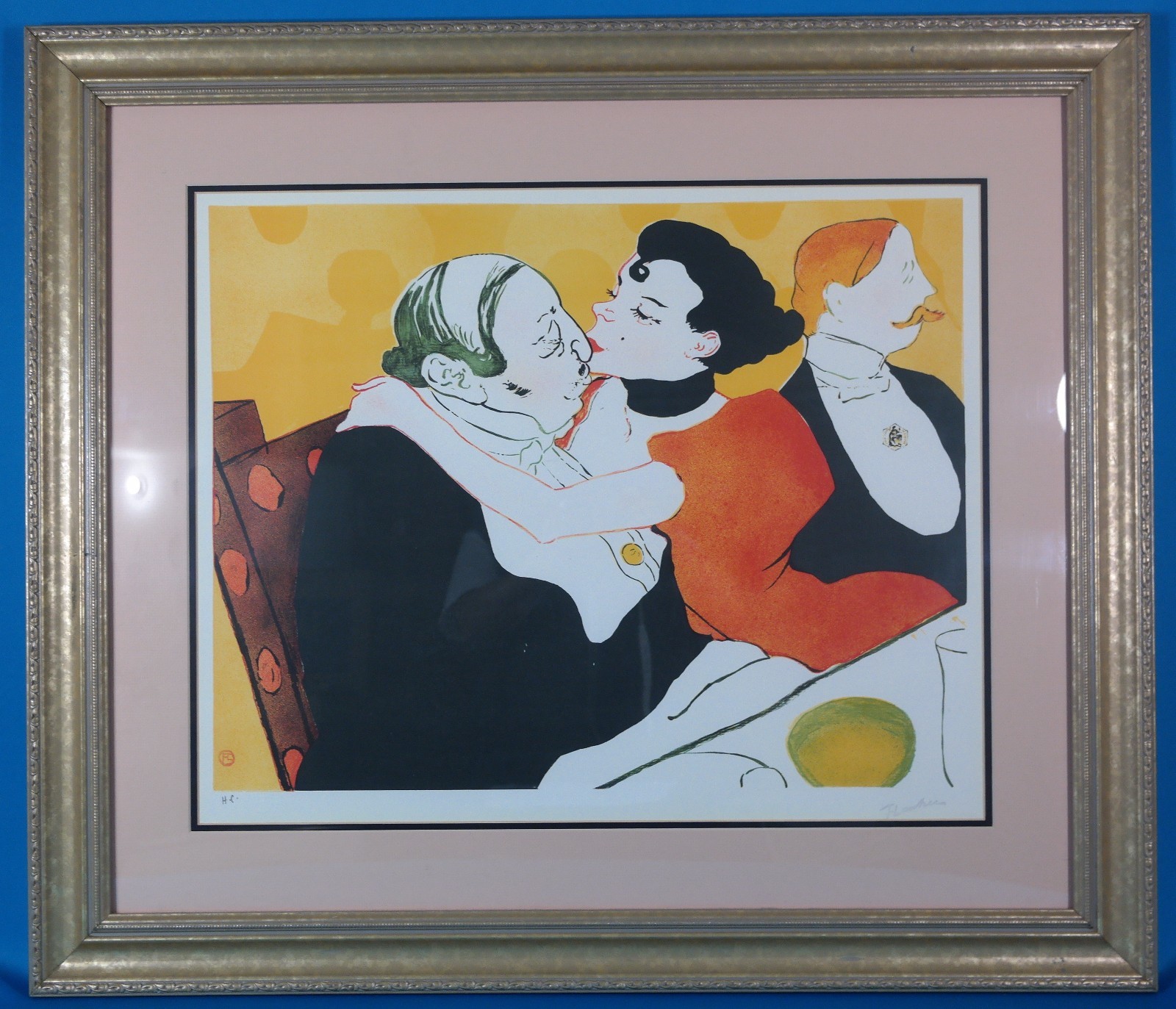 Henri de Toulouse-Lantrec Signed in Stamp «Reine de Joie» LE Lithograph w/ COA