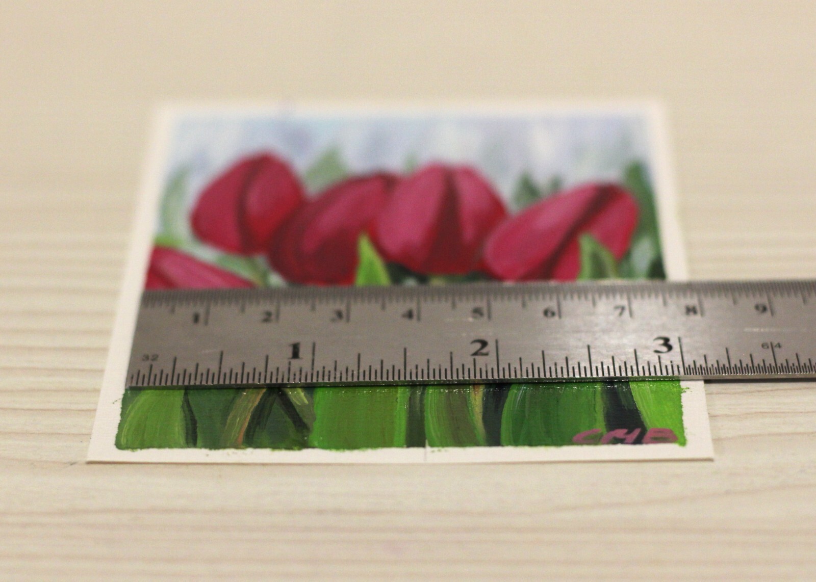 Tulips Original Oil Painting 4×3 Spring Flowers Hand Painted Author’s Painting