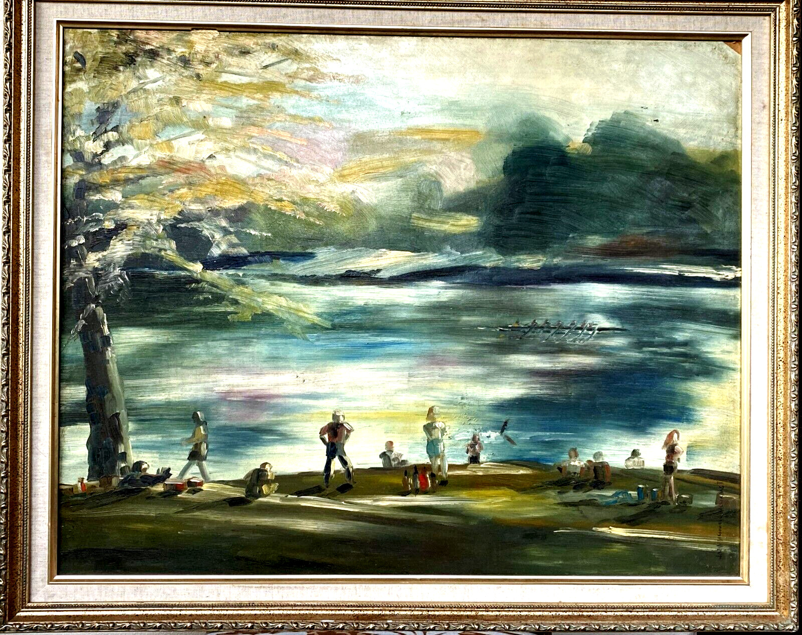 John M. Williams (American, b.1975), Original O/C/B «First Outing», Signed/Dated