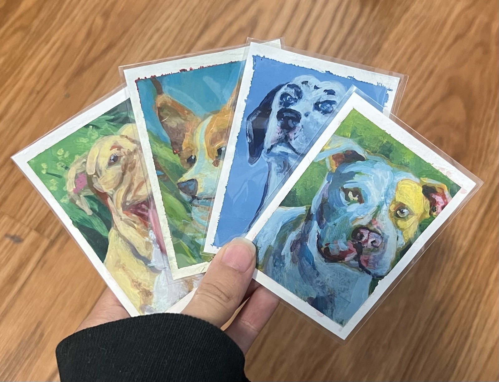 ACEO Custom Hand Painted Pet Portrait Miniature Acrylic Art Card
