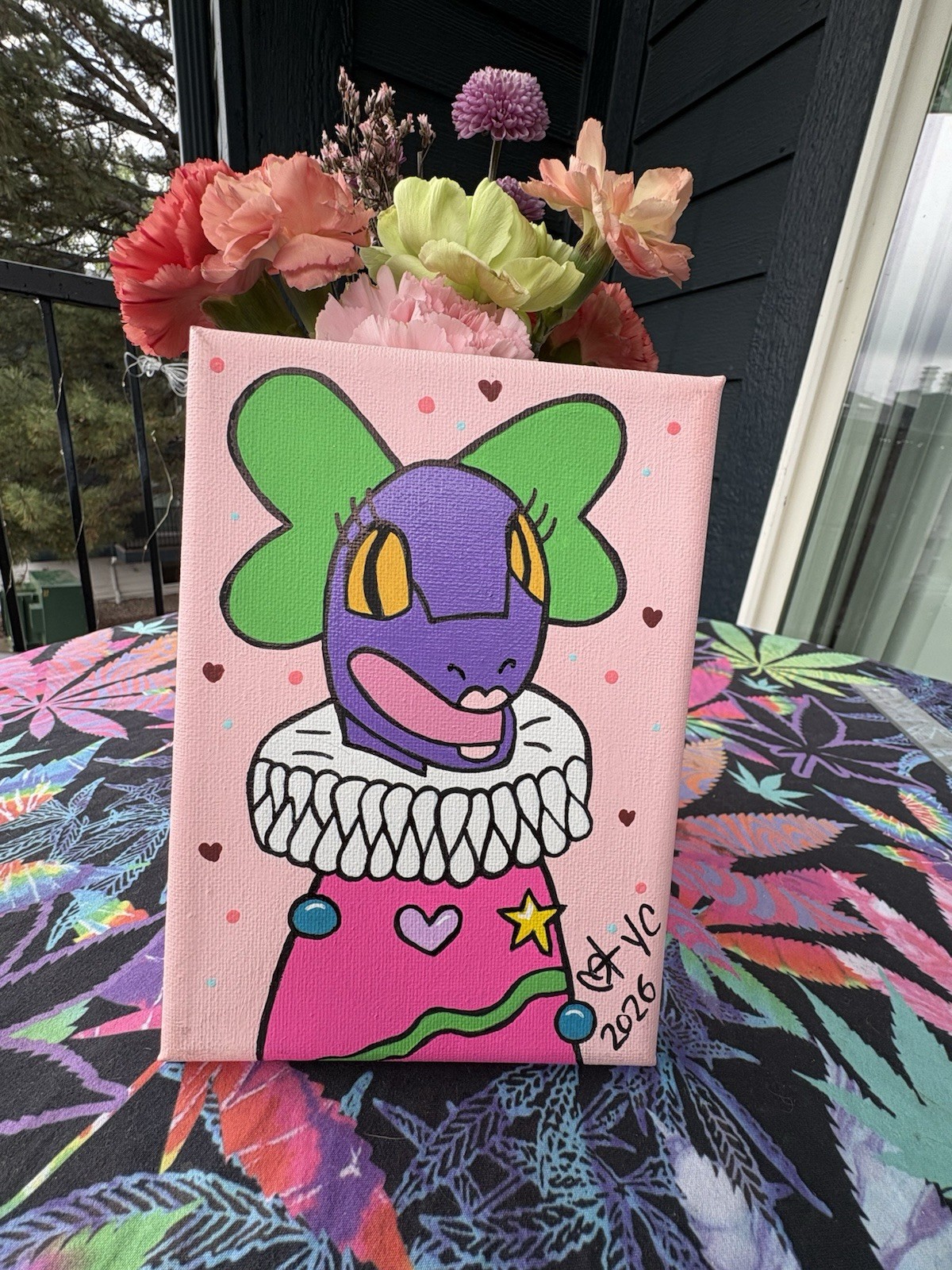 Fancy Snake Girl – Acrylic Art on Canvas