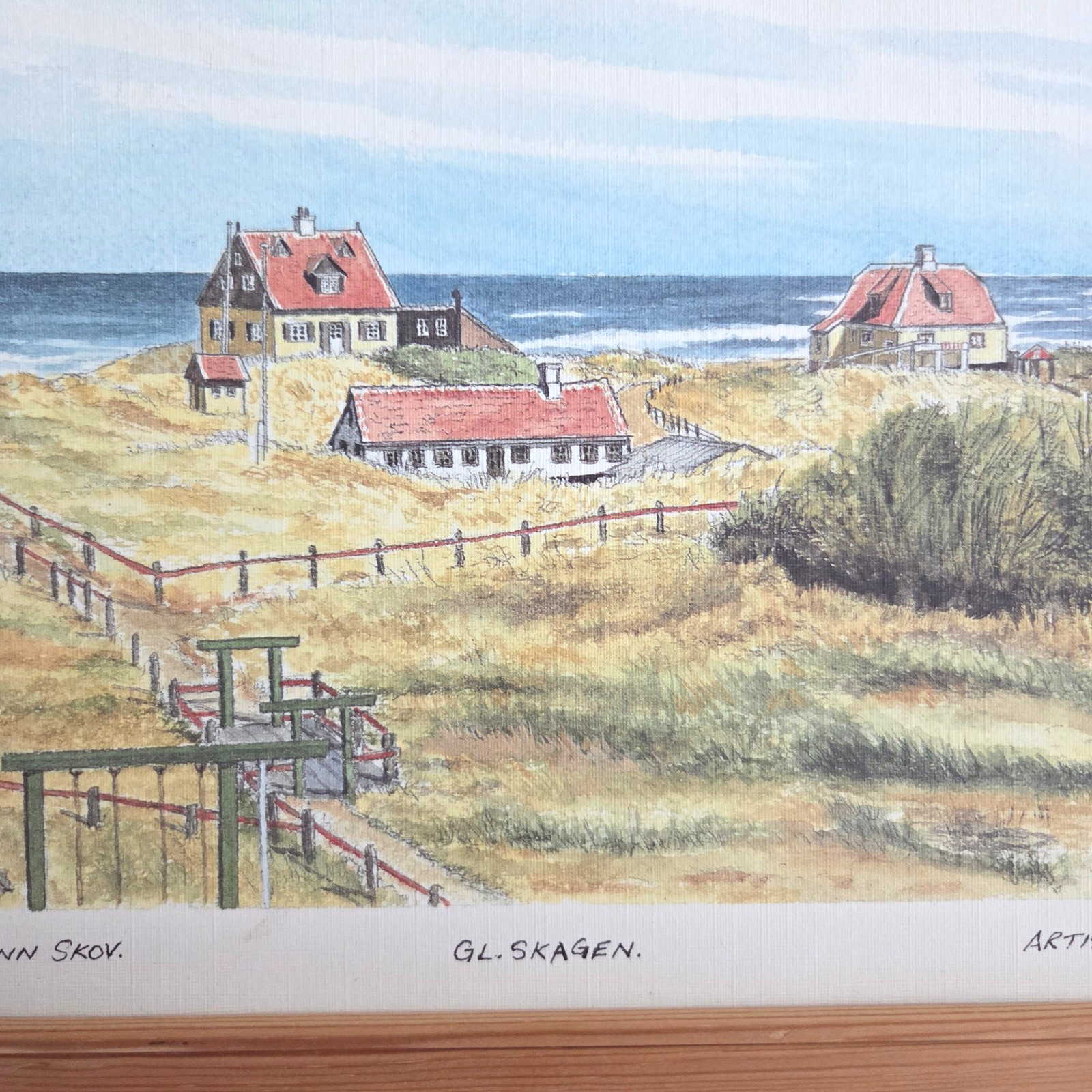 Set of 2 Seaside Art A. H. Standist 1992 Beach Lanscape 10.5″ x 12.5″
