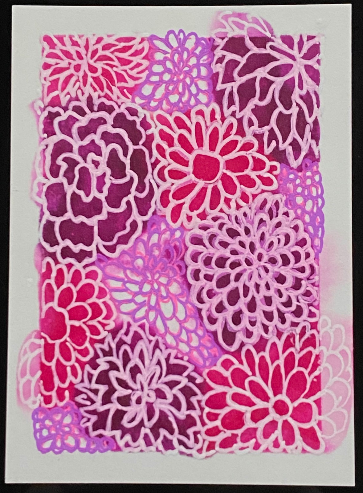 ACEO Original Art Flowers Painting Nature Plant Drawing Collectible Atc Paint #1