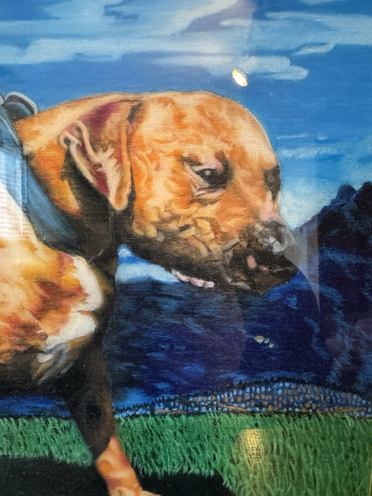 Resin Artwork of Gr Ch Mayday ROM In Ecuador | Oil Color Pencil On Plywood