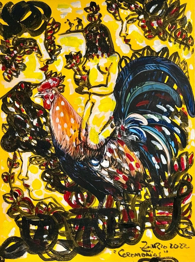 zaida del Rio 60×45 cm acrylic on canvas cubanbeautifulart 2022 «ceremonias «