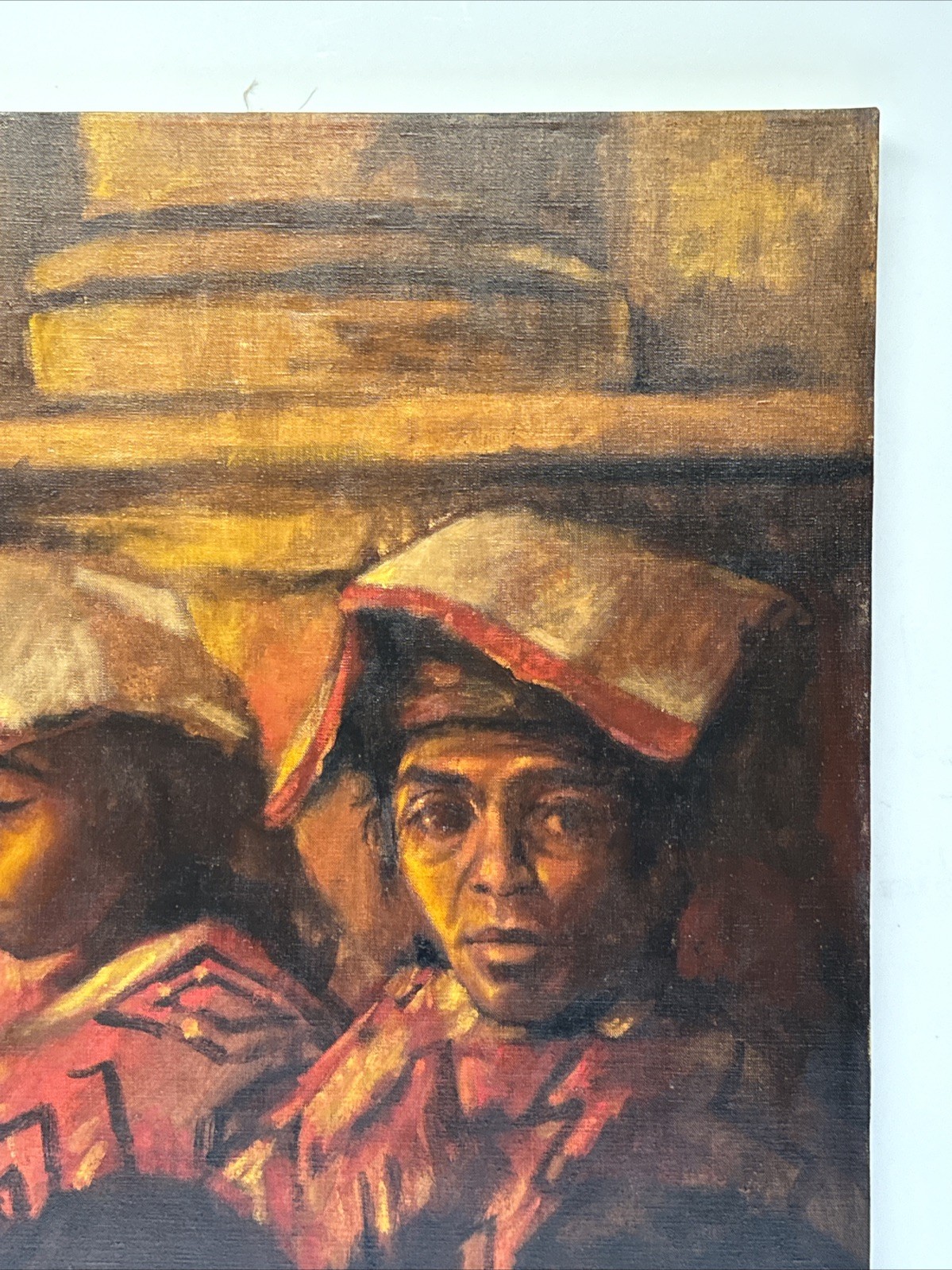 Charles Bragg Painting Original Oil 1960’s Portrait Peru Peruvian Woman Family