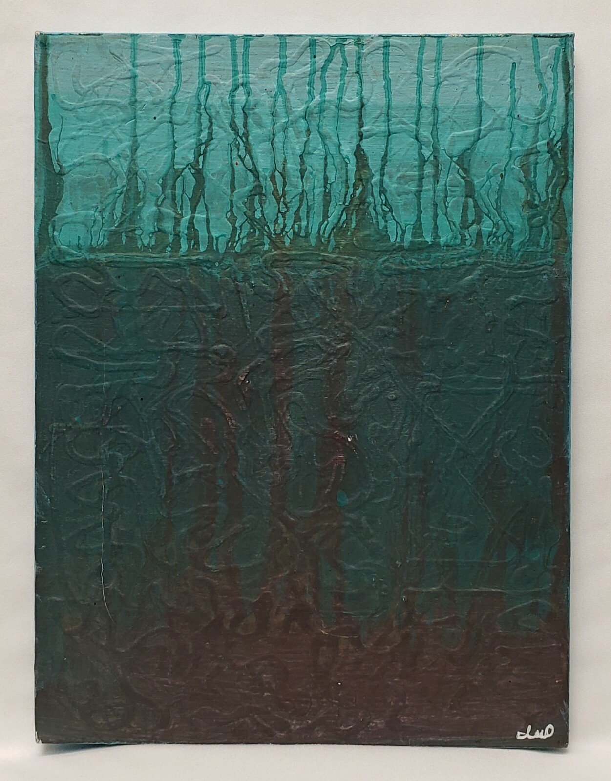 Original Abstract Modern Minimal Textured Reduction Painting By Ireland Davis
