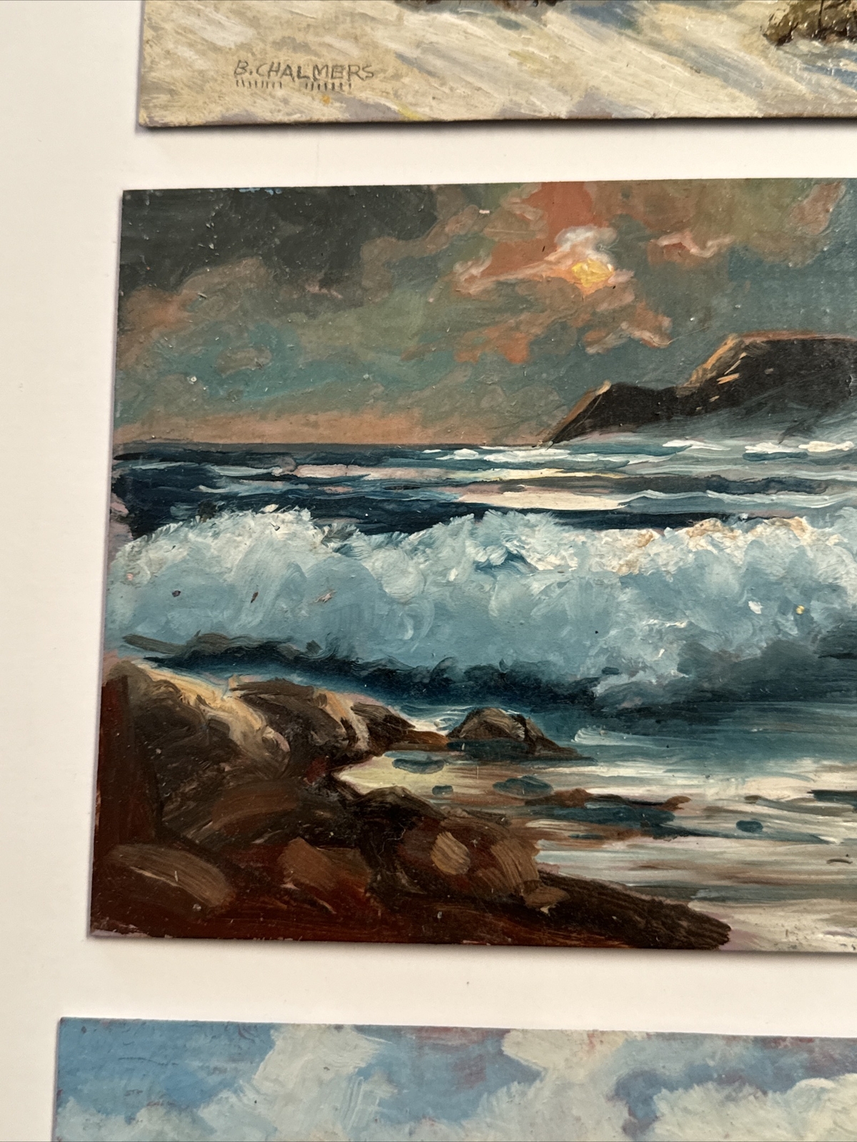 FINEST BURL CHALMERS PAINTING SMALL GEM LISTED AMERICAN desert coast LANDSCAPE