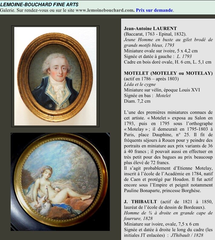 Motelay (fl.1789 -early 19th c.) «Lady posing in landscape», fine miniature (m)
