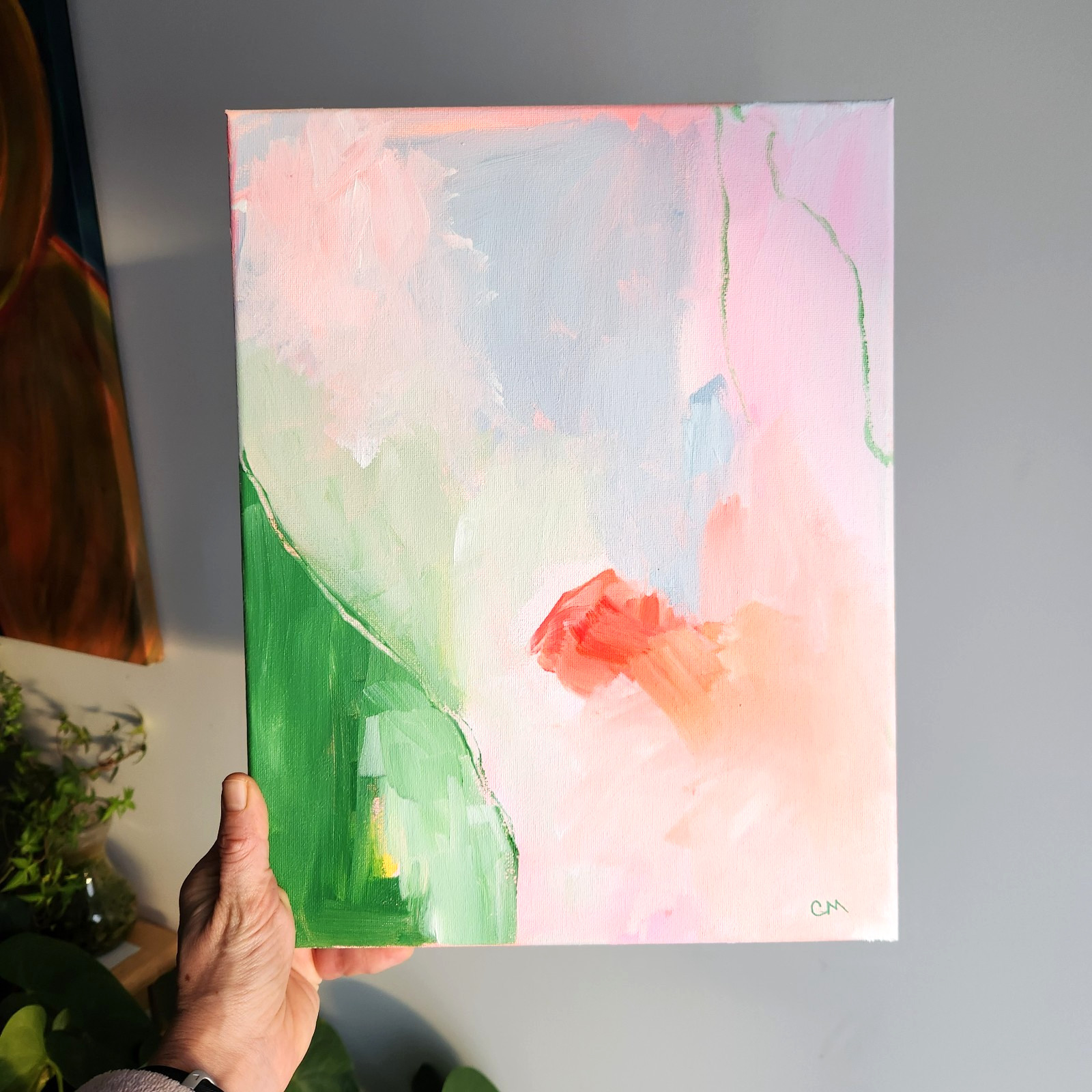 14×11 Coloful Modern Expressionist Original Abstract Art Canvas