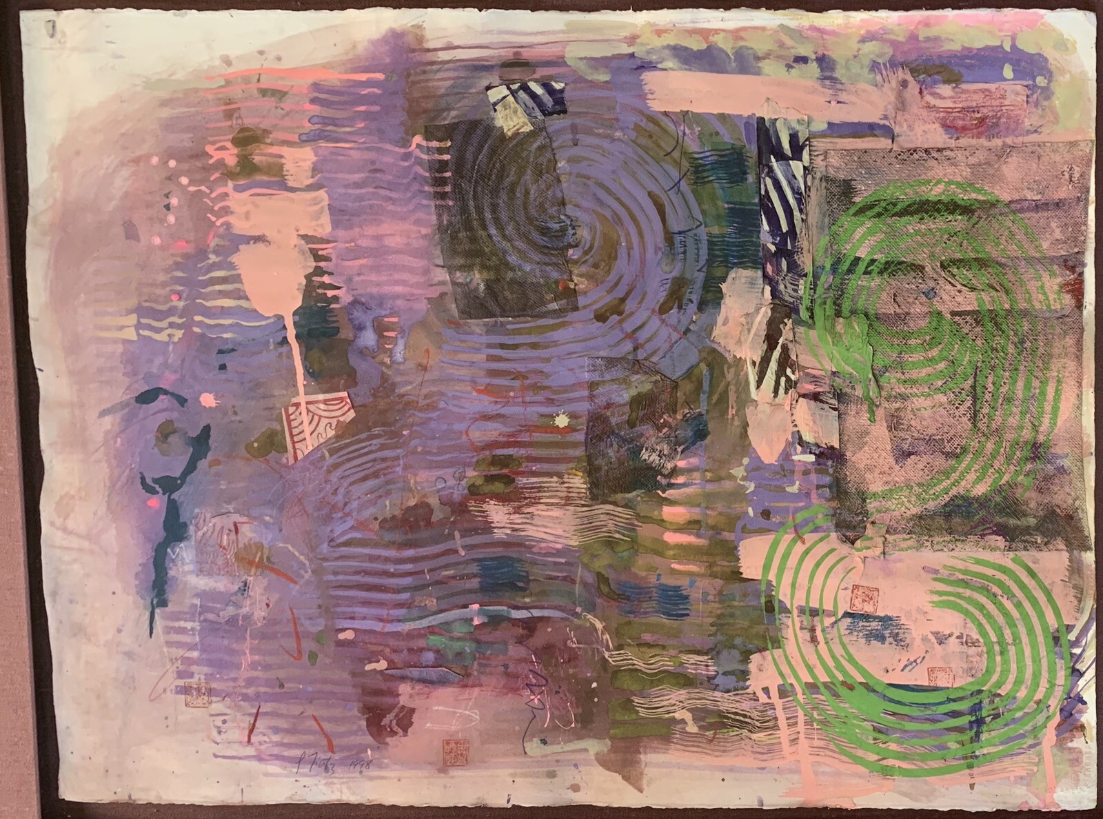 Jeanette Fintz Malay Series Mixed Media Original Painting New York Artist