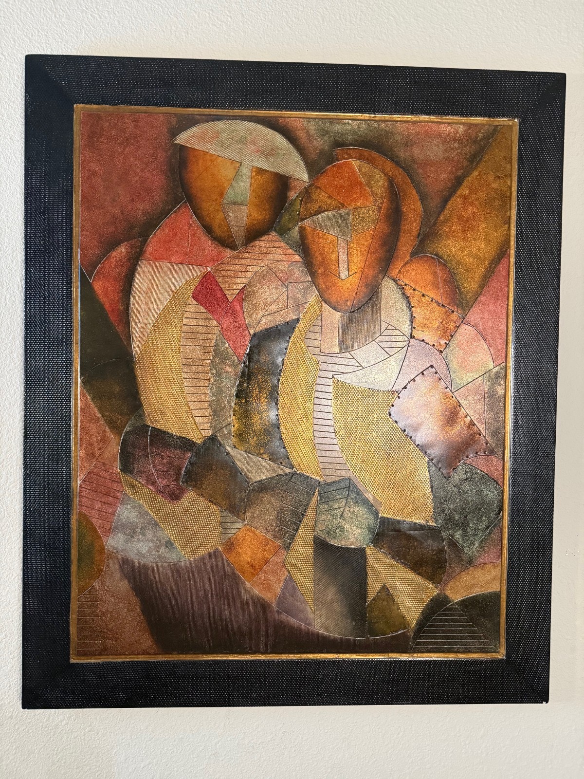 Large Cubist Abstract Figurative Painting 48” x 40” Modernist Statement Art