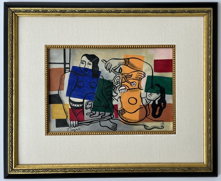 Fernand Ledger Gouache on paper 1890-1950s after painting