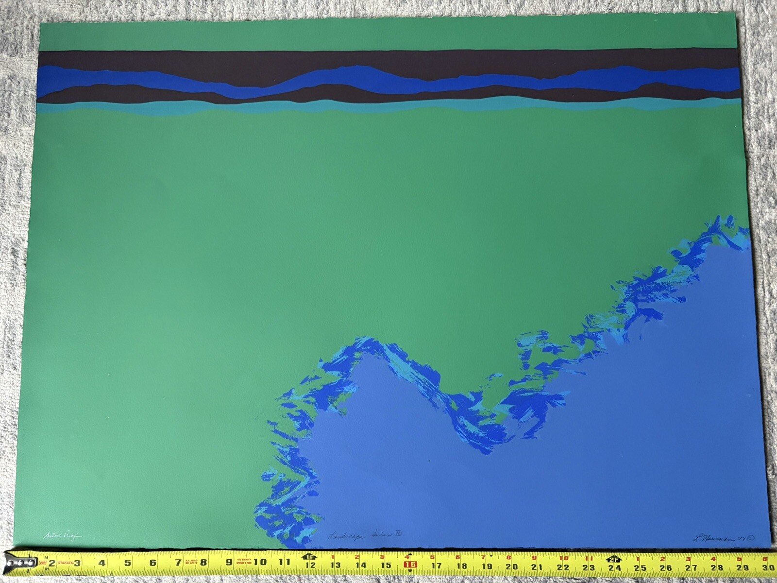 Libby Newman Abstract, Philly, artist. “Landscape Series III”70 ARTIST PROOF