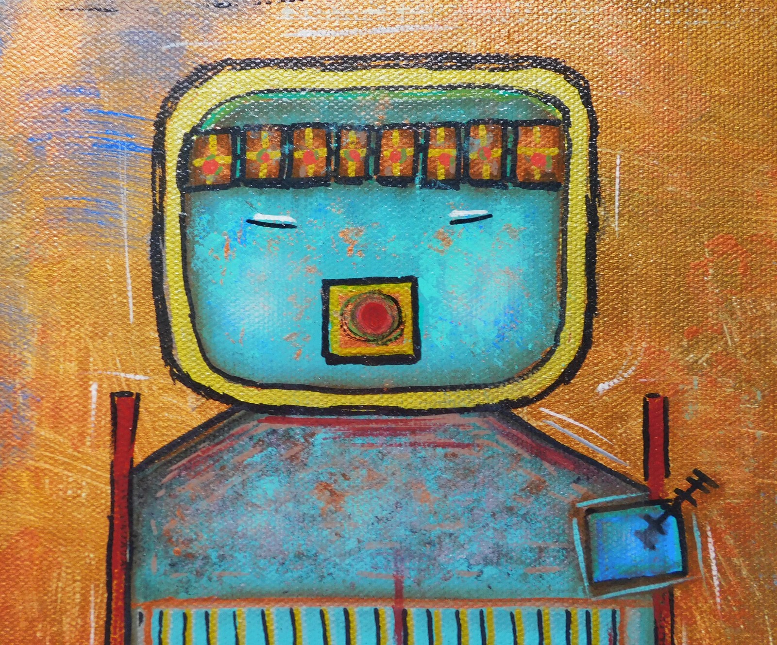 Western Native Guardian Painting Original Fine Art by Rain Crow