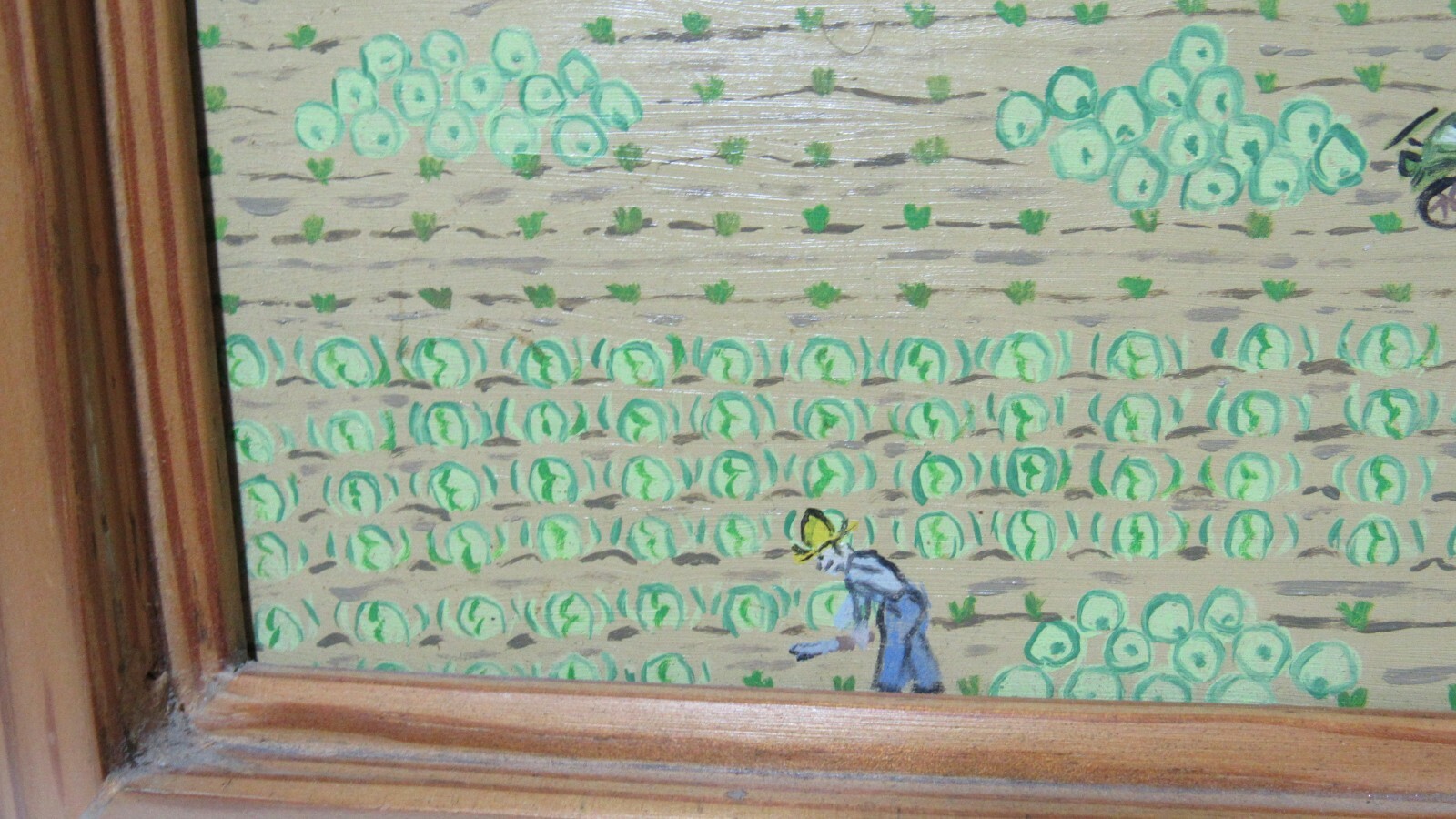 Original 1925 Harold Acker Self Taught Painter Wisconsin Farm Oil Rare Vintage
