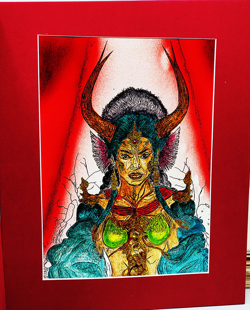 Divine Wood Burning & Painting Combo – Crafted Ritual Artwork