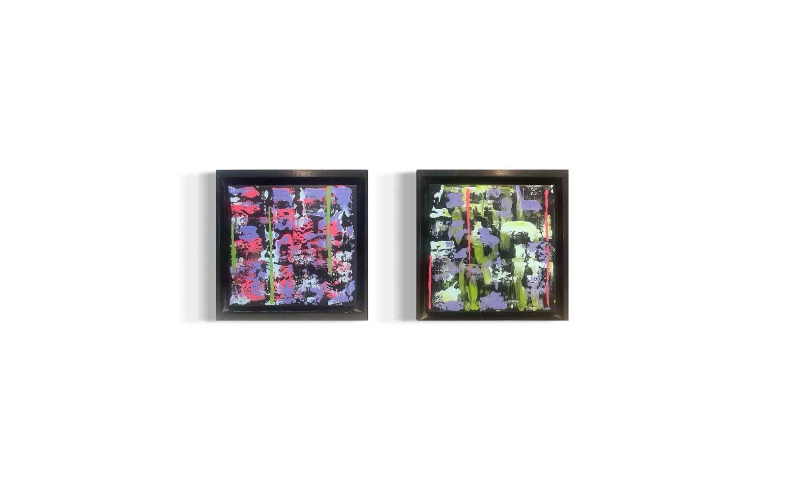 One Of A Kind Original Paintings. Set Of Two