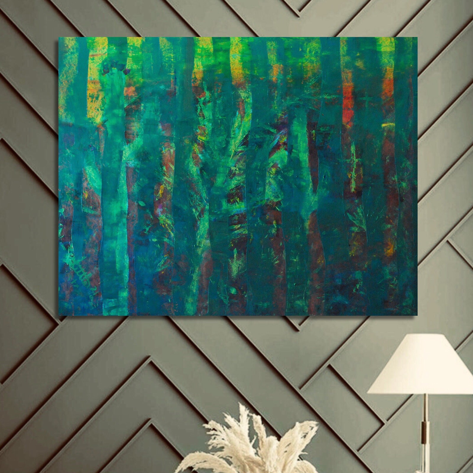 Mark Little, Authentic, original,Painting￼, 81” X 62” Acrylic, Abstract, POP Art