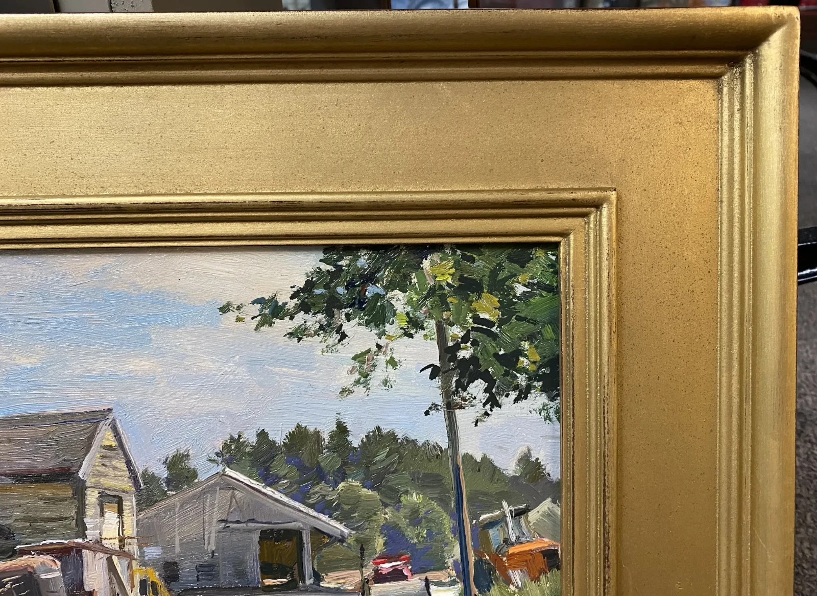 T.M. Nicholas Impressionist New England Landscape Oil Painting, N.H. Farm