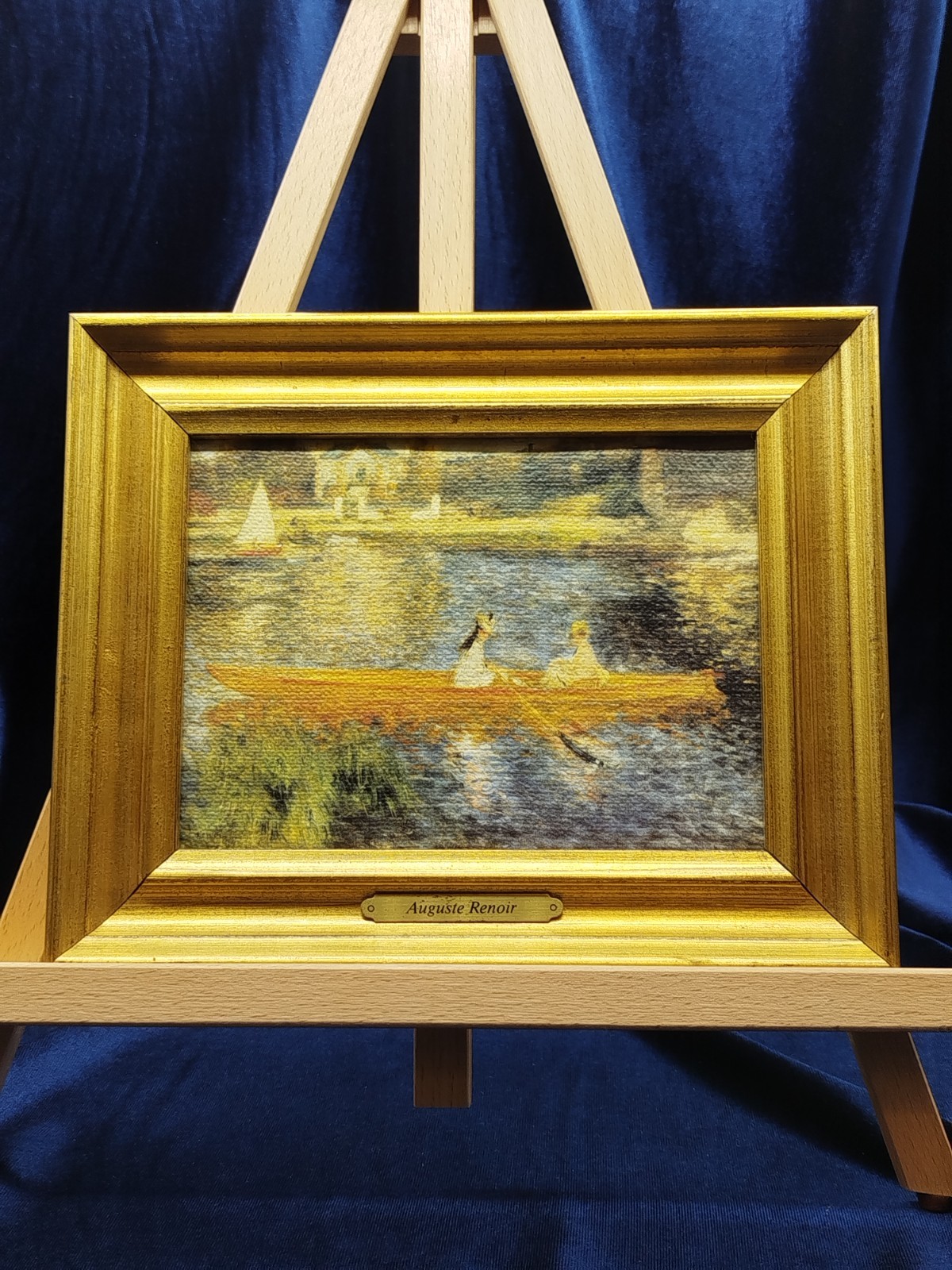Vintage Reproduction of the painting La Yole by Pierre-Auguste Renoir 25×20.5cm