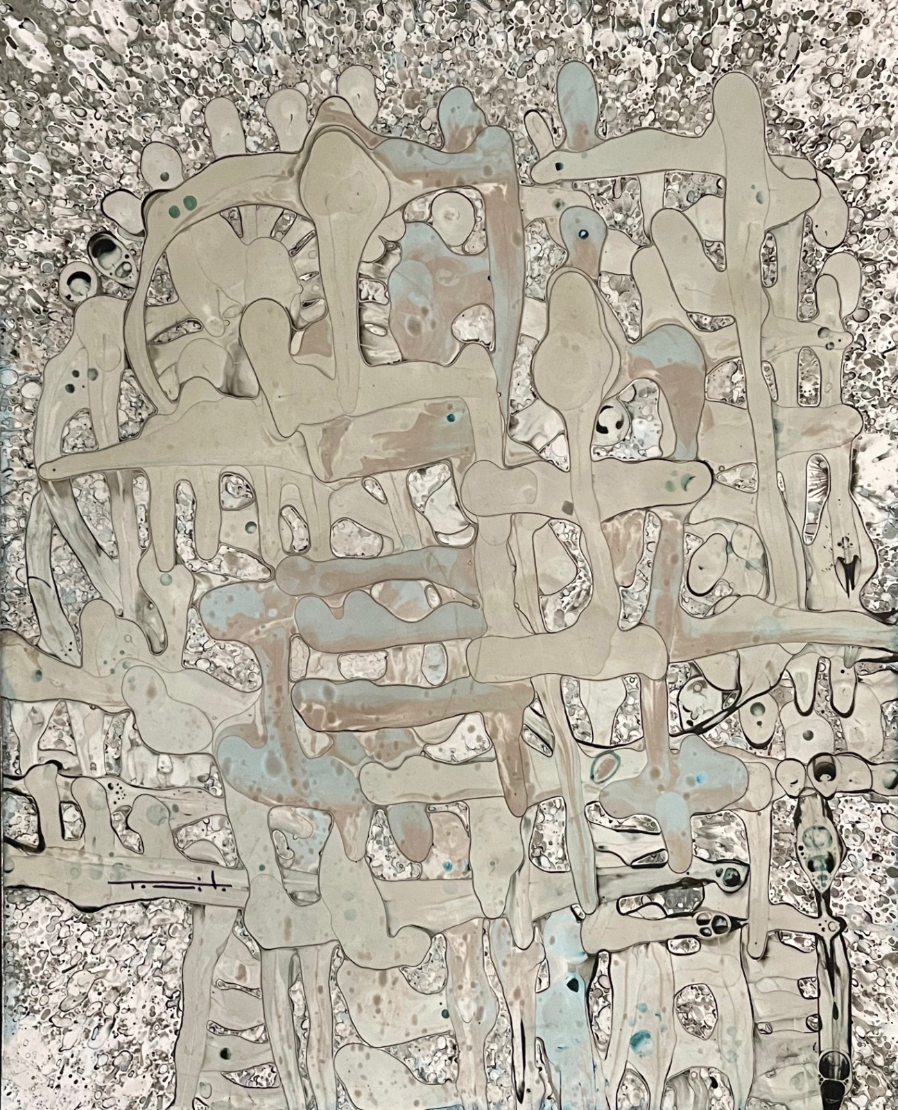 Tonito Original Painting.Incredible Organic.Otherworldly unique art.CLUSTER