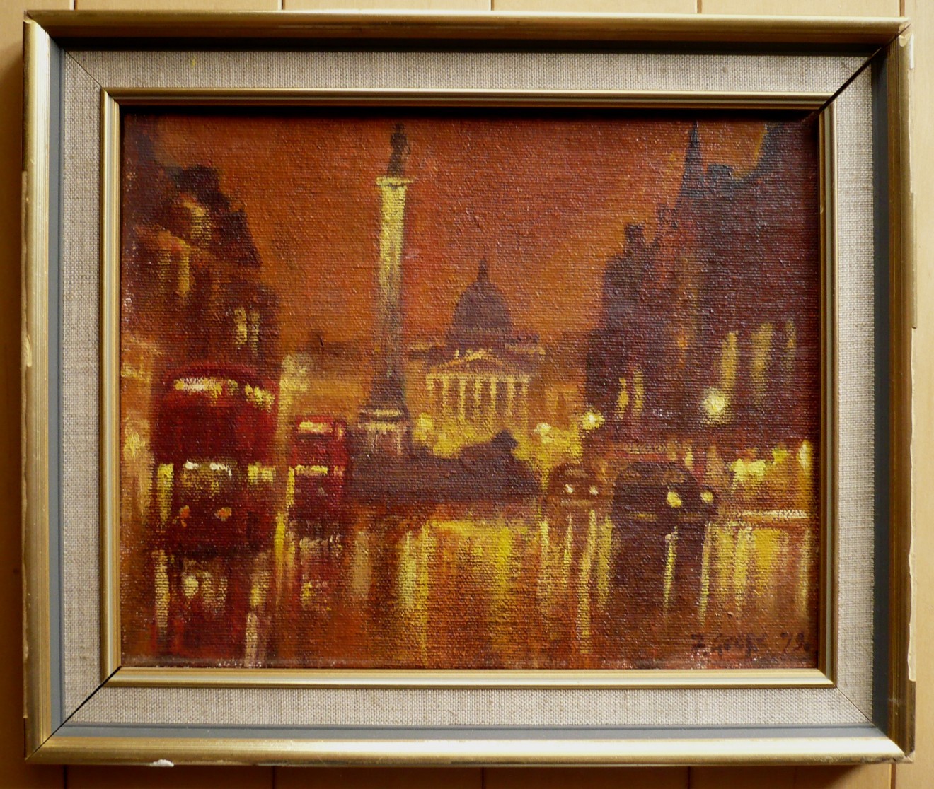 Frank Geere, LISTED, UK United Kingdom mod Modernist Impressionist cityscape Oil
