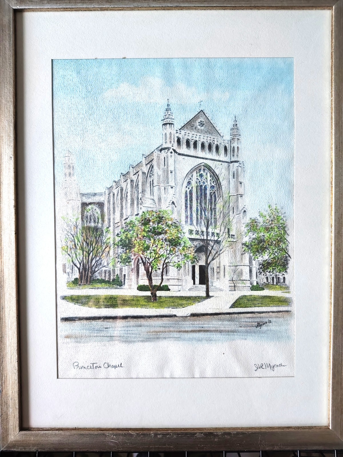 Princeton University Signed Prints Framed 17.5 X 13.5 Artist JL Mycock 1970’s