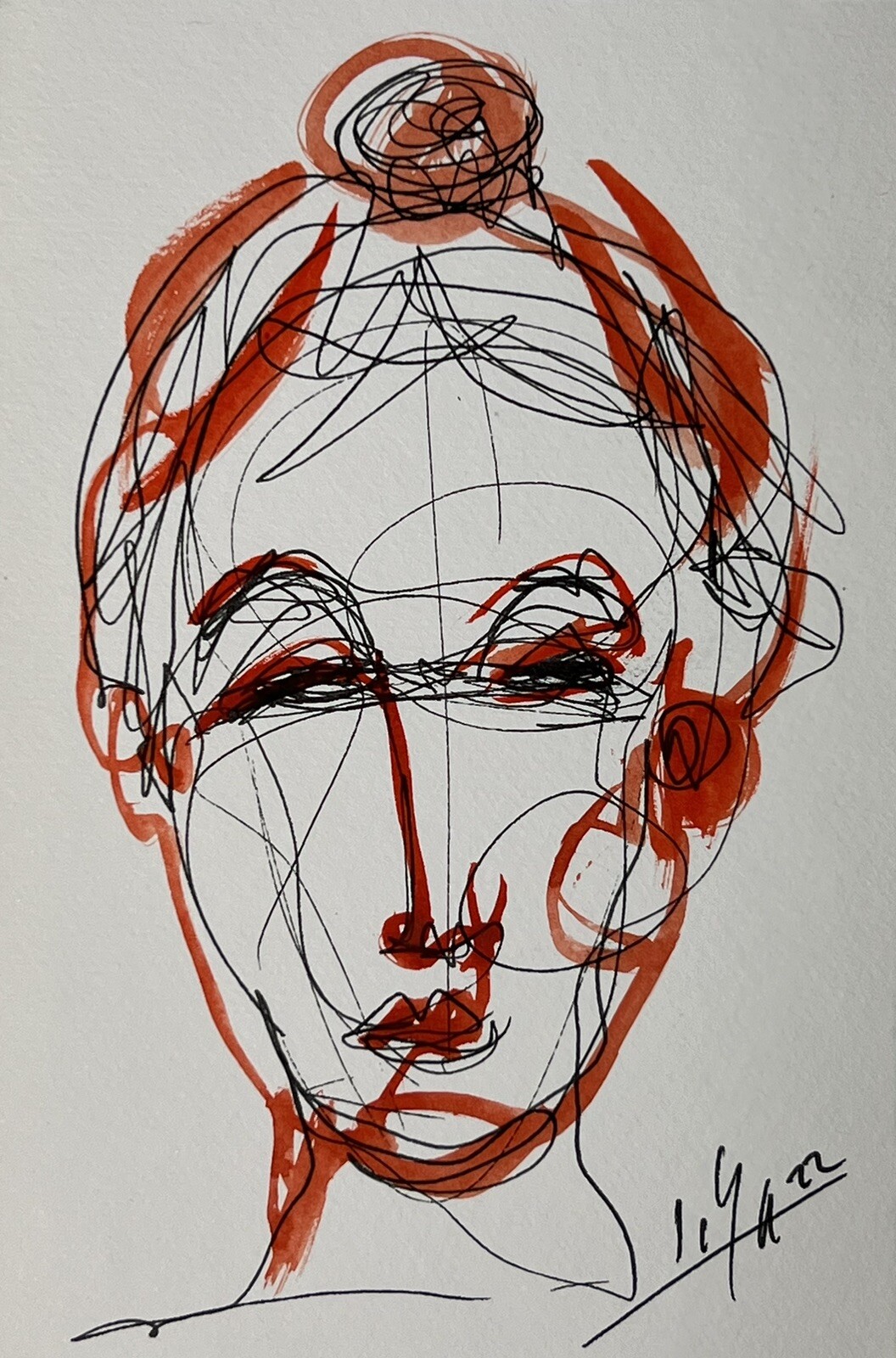 ORIGINAL PAINTING INK/WATERCOLOR ON CANSON PAPER 4”x6”CUBAN ART By LISA.