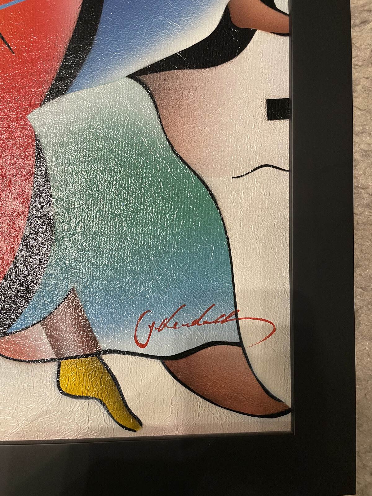 J. Kendall Signed & Framed Contemporary Painting «Musicians»