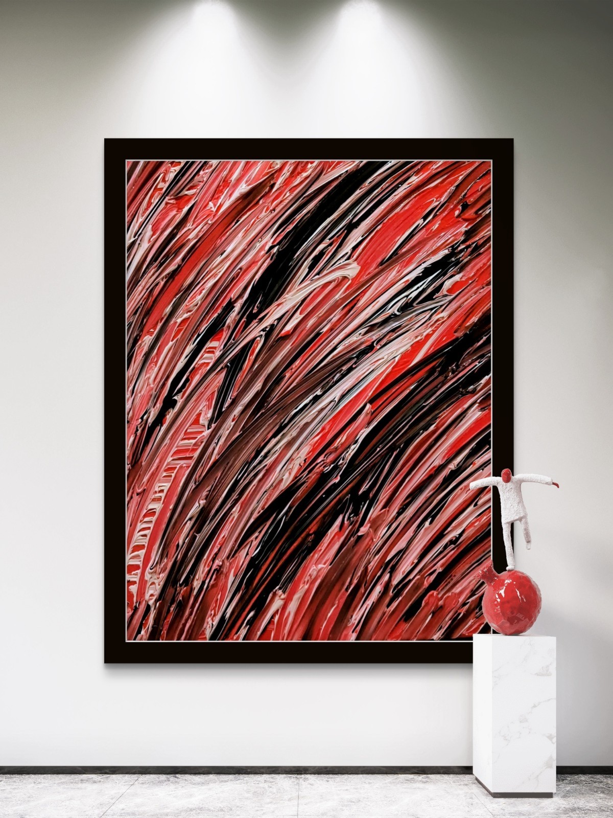 Trey Coppland, Tropical Night Abstract Acrylic, 24×30 in, 2026 Signed