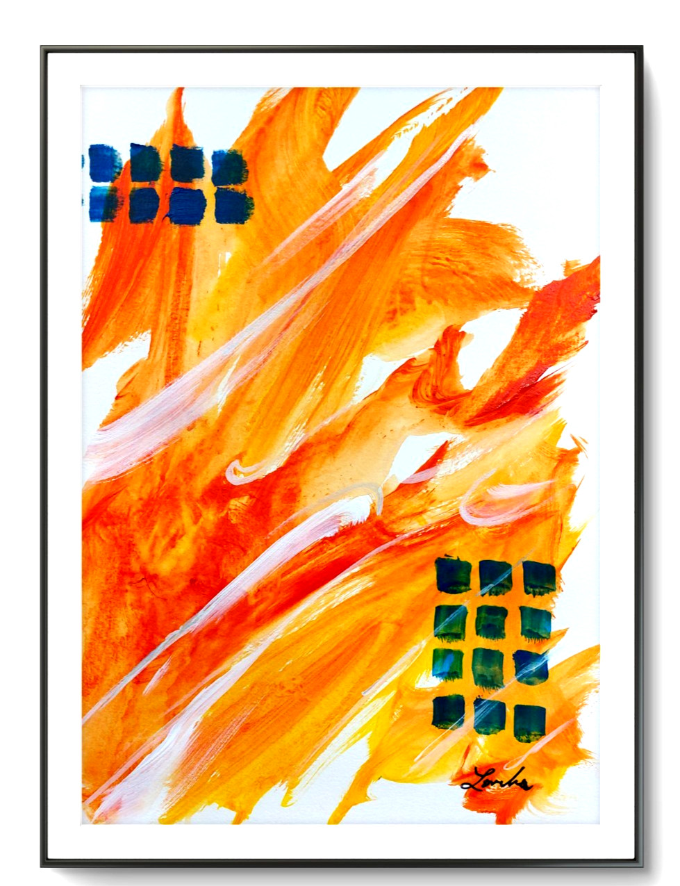 LOVELESS – Expressionism 11 X 15 Handmade Signed Abstract