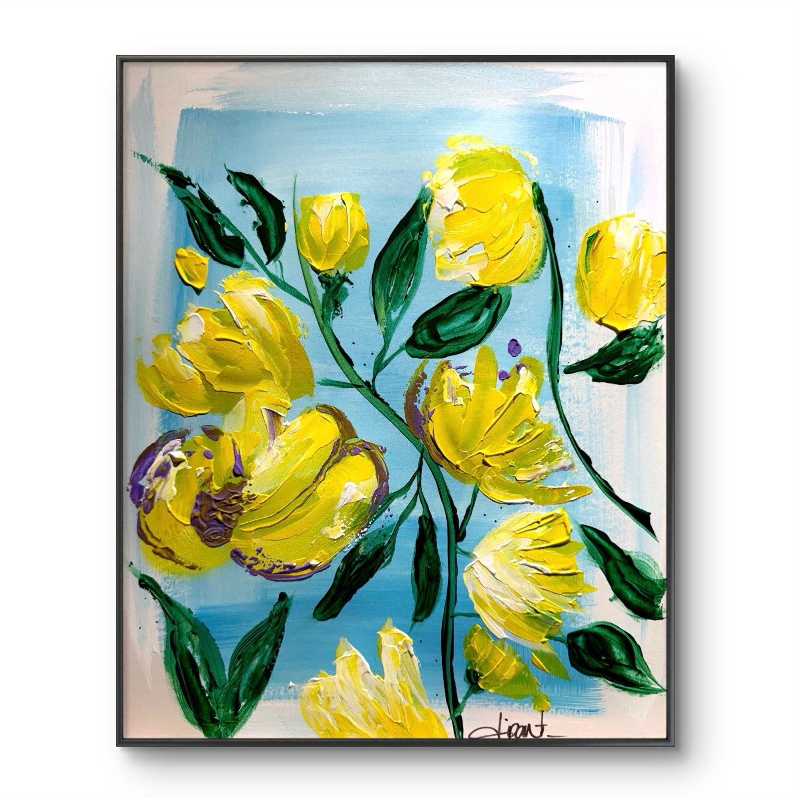 Original Art Floral 11×14 Paper Fine Art Expressionism Fine Art Home Decor