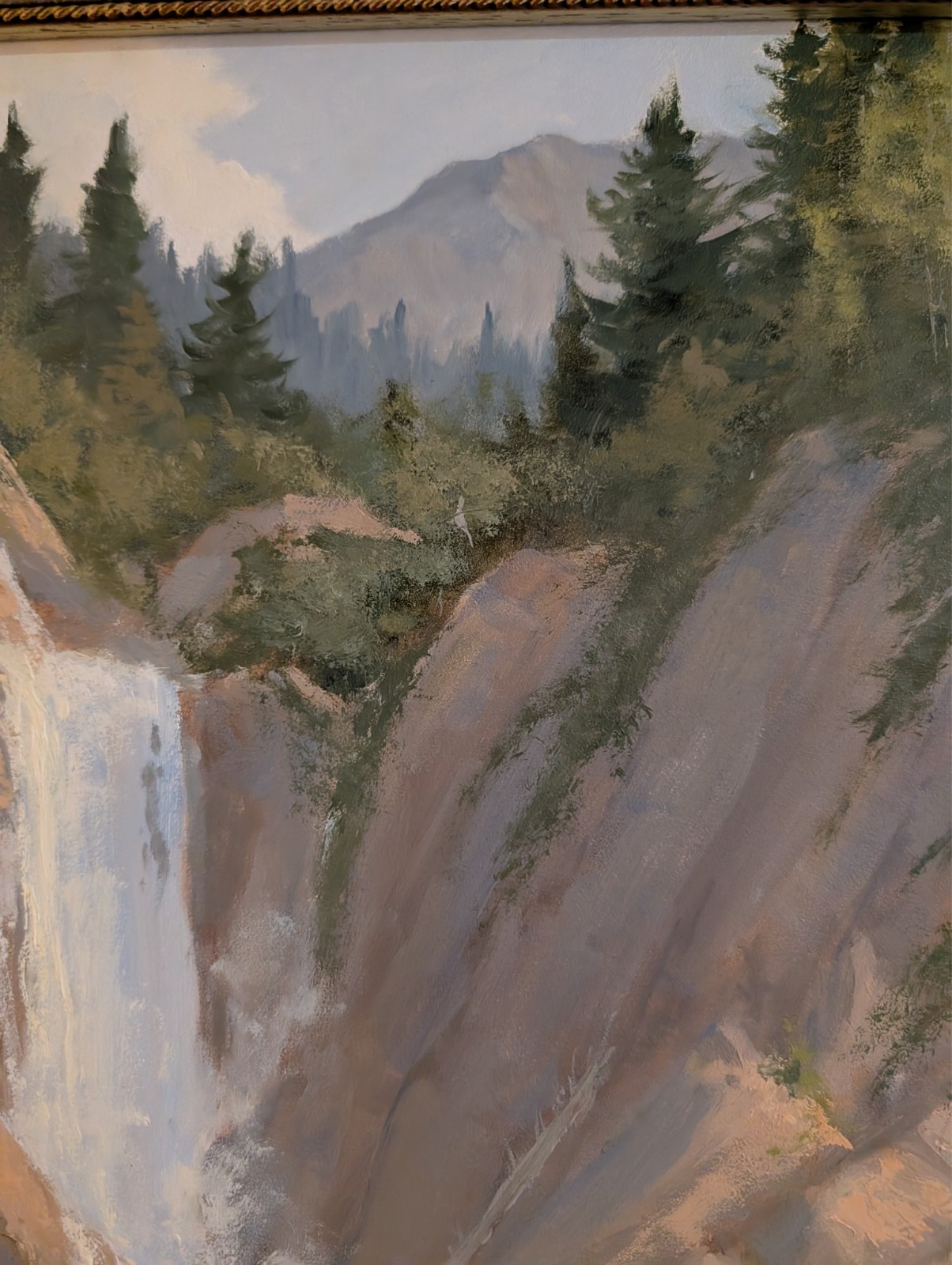 Mark Ogle «Horse Mountain Man» Framed Oil on Masonite Original Western Art