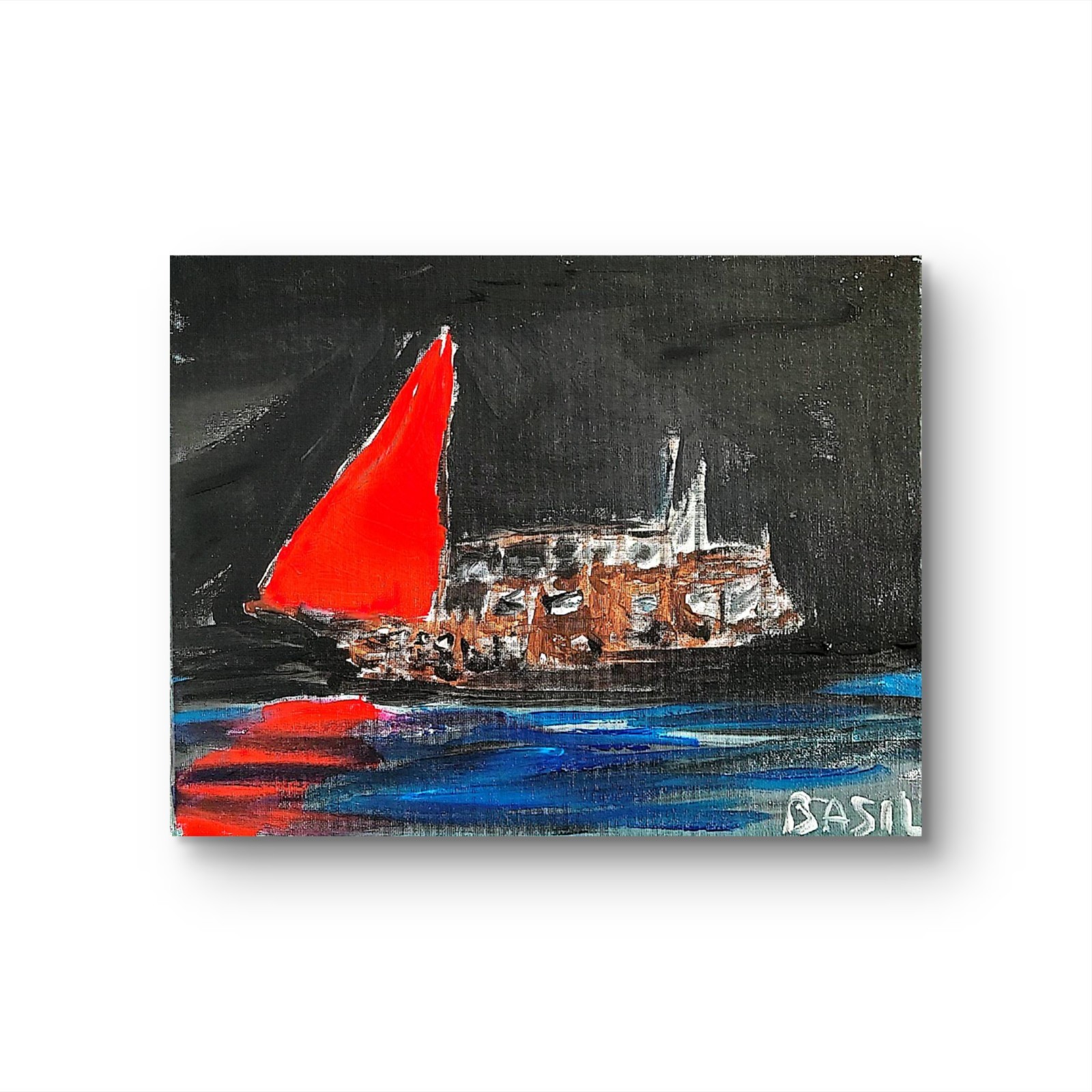 Ghost Ship Neo Expressionism Original Artwork Canvas