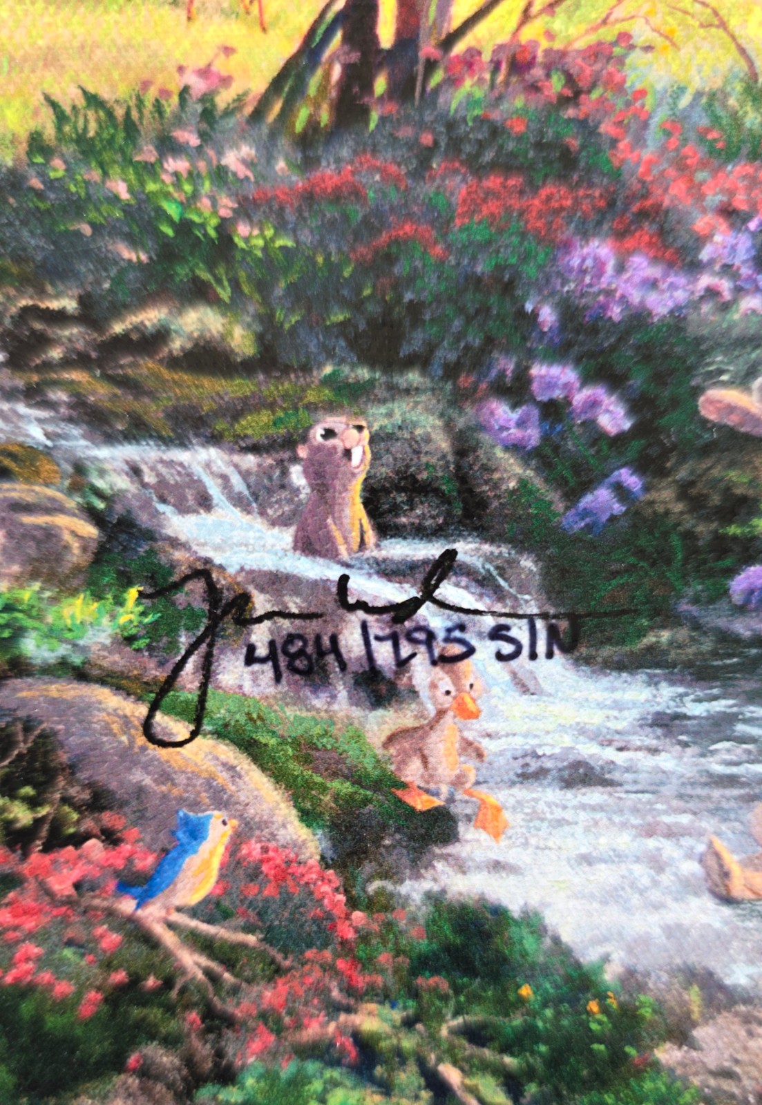 Thomas Kinkade ~ Bambi’s First Year 12×18 ~ S/N Oil on Canvas Limited Edition