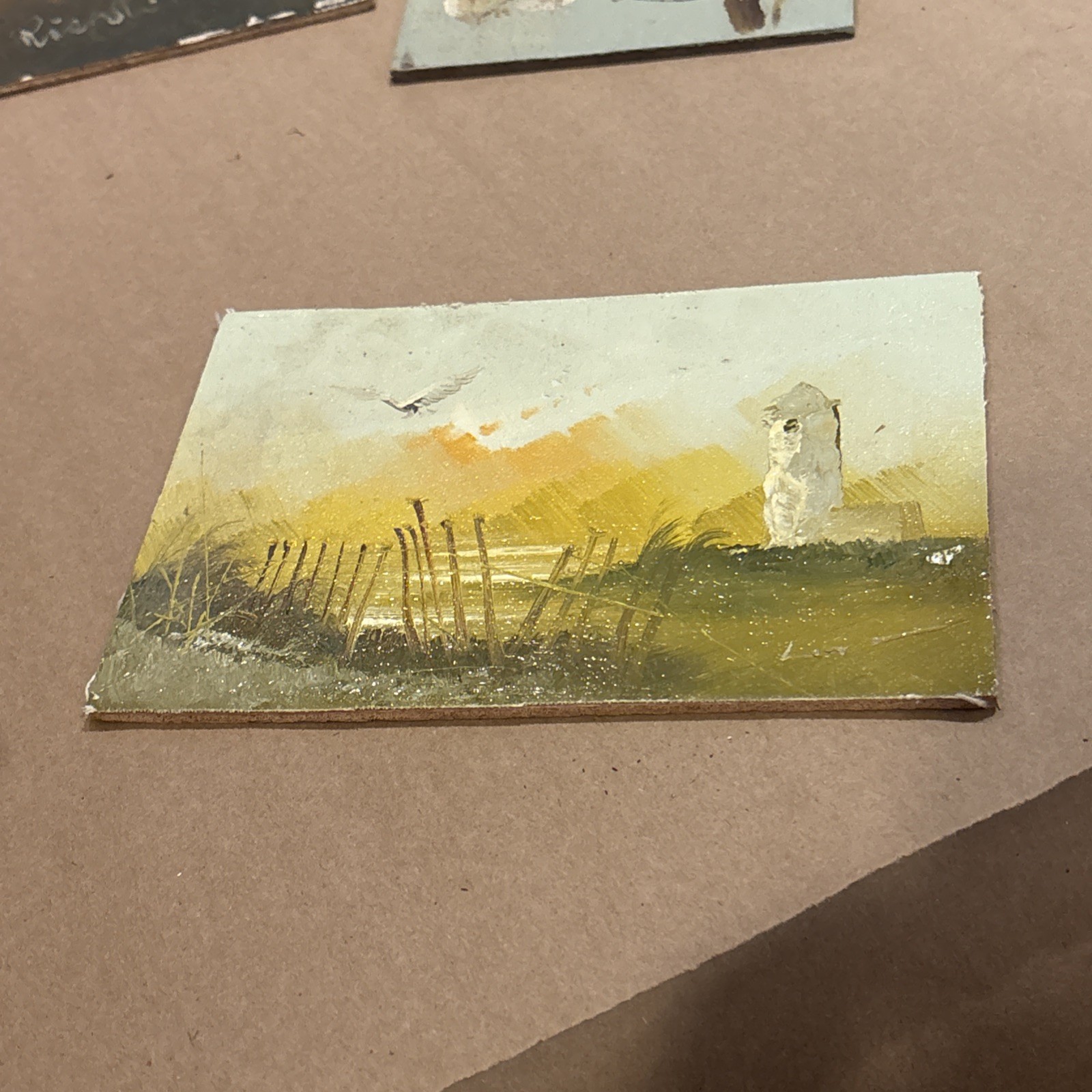 Original hand signed Oil Painting 5 x 7 inch mounted on board