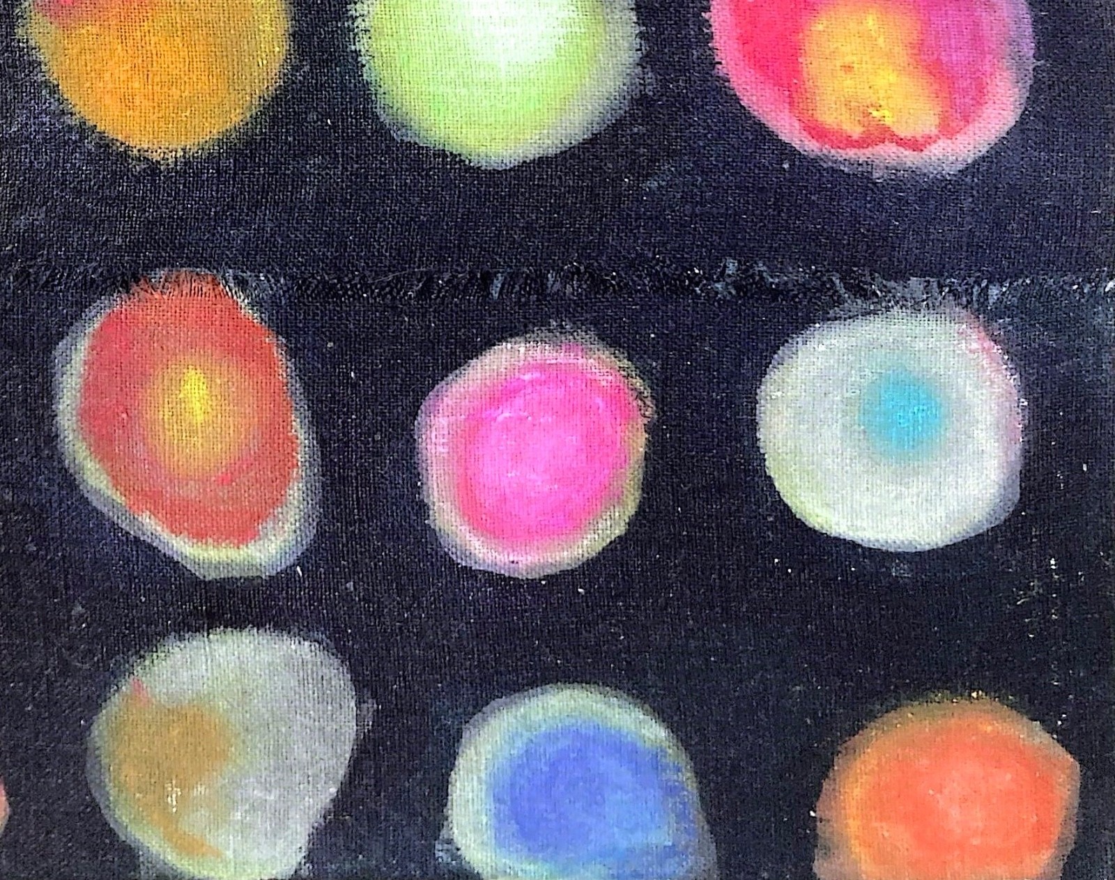 Hand Painted Colorful Abstract 9×9 Dyed Fabric Wood Wall Art, Holly Hammond
