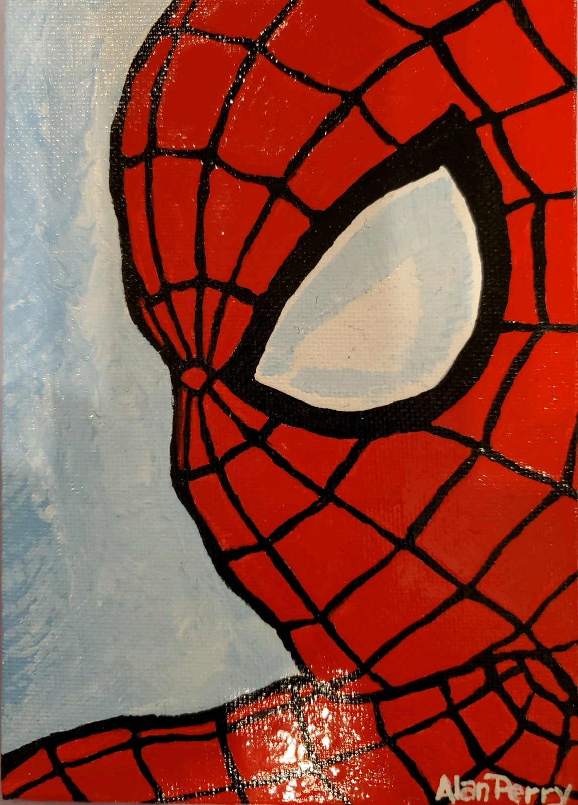 Spiderman, Marvel Hero, Original 5″×7″ Acrylic Painting
