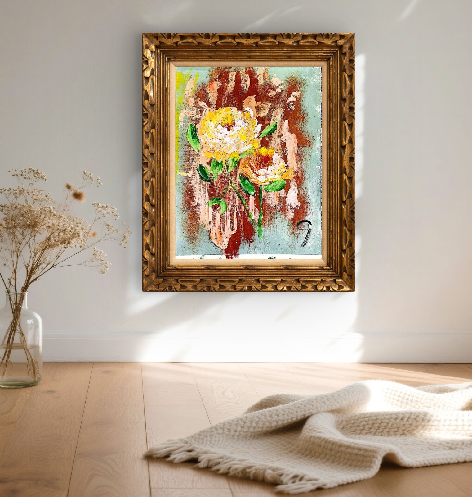 Roses Contemporary Expressionist Original Acrylic Painting