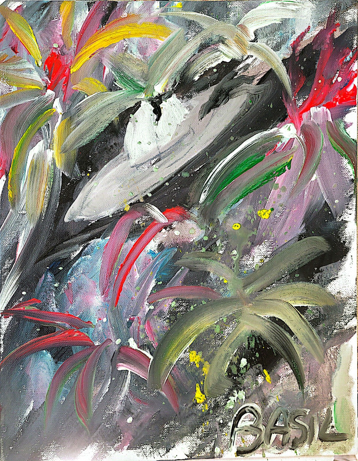 Independence Day Unique Abstract Expressionism Wall Art Canvas Board 11×14
