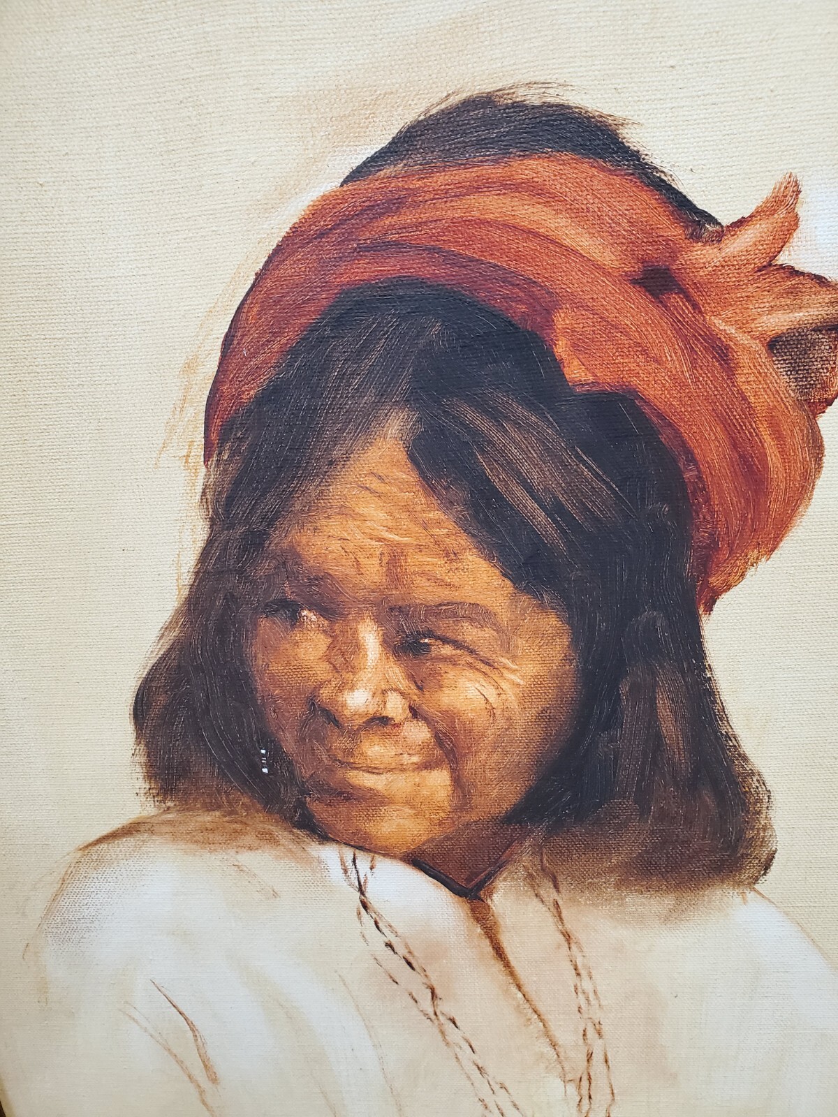 Set 4 oil Painting on Canvas 20×16″ in 18×14″ 12×16″12×16″ good Condition