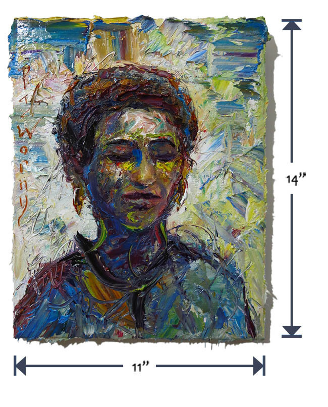 OIL PAINTING█OUTSIDER IMPRESSIONISt ART█SIGNED ABSTRACT█ORIGINAL █PORTRAIT DECO