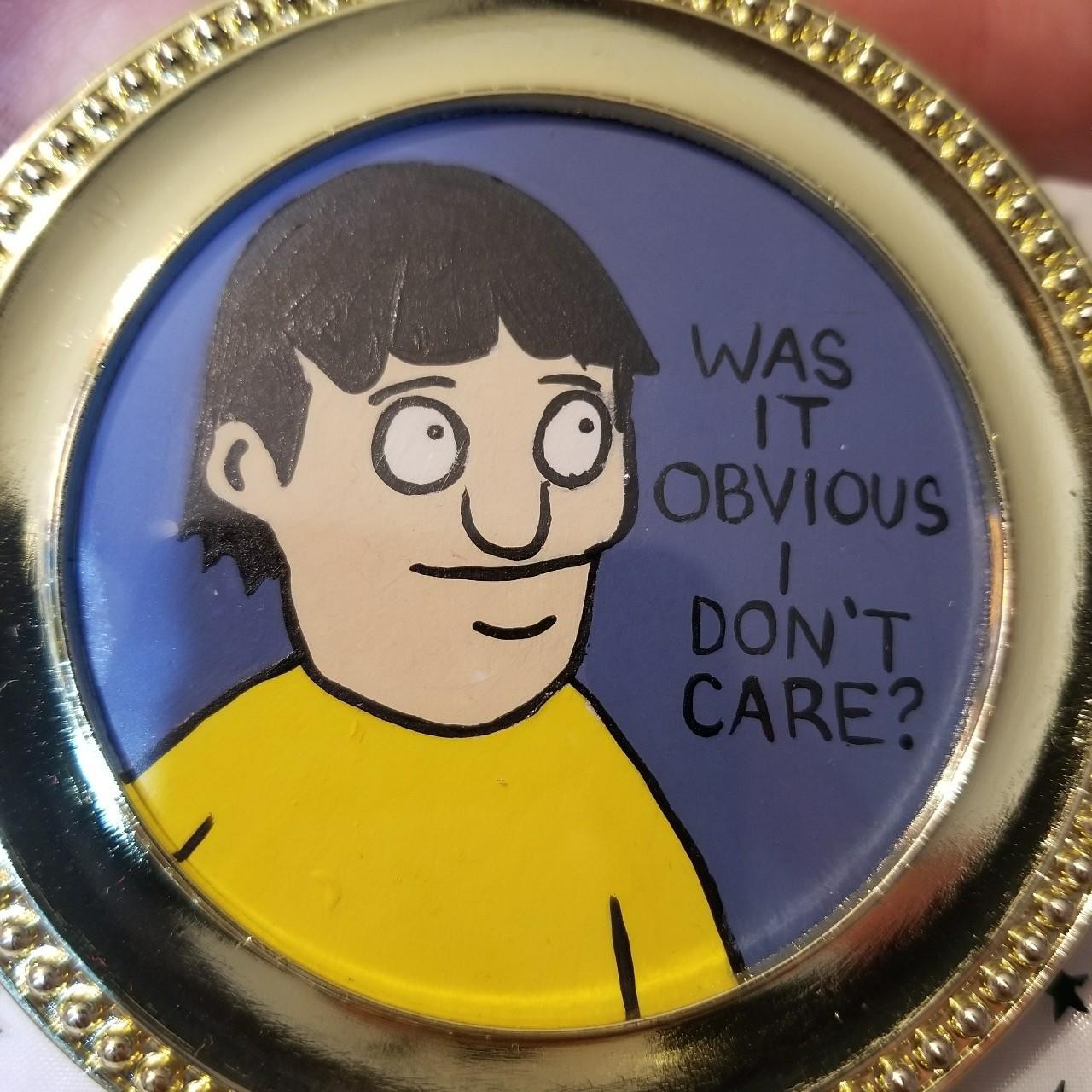 Handpainted Mini Painting Inspired By Bob’s Burgers Gene Silver Frame Twine Hang