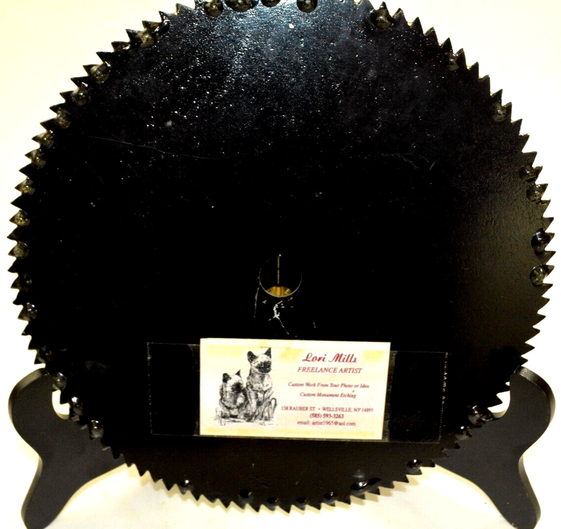 Black Panther by Lori Mills heavy Laquer Top Custom Painted 10″ Saw Blade
