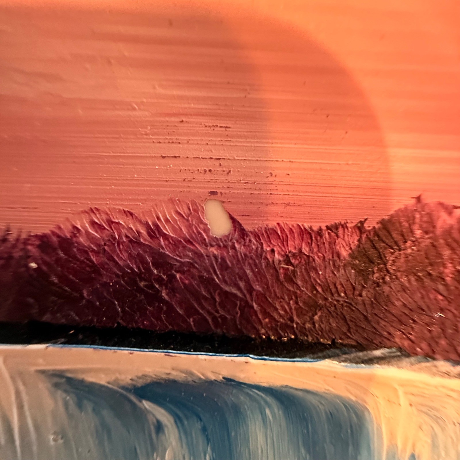 Cristian Ramirez Original Oil on Tile Waterfall Landscape Cancun Mexico 13×9