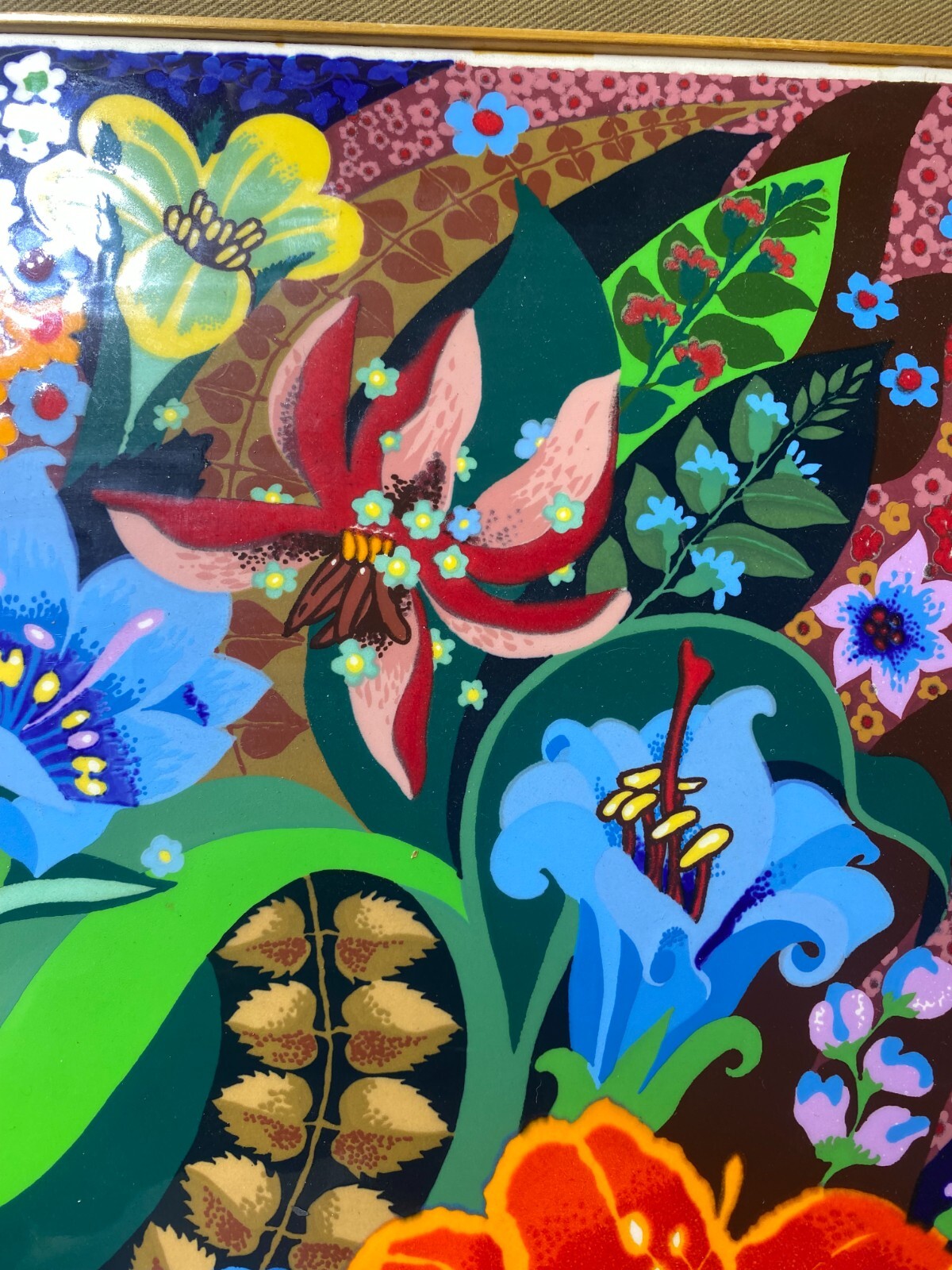 Stunning Noel Spangler «Flower Forms II, A Country Gathering» Enamel On Aluminum