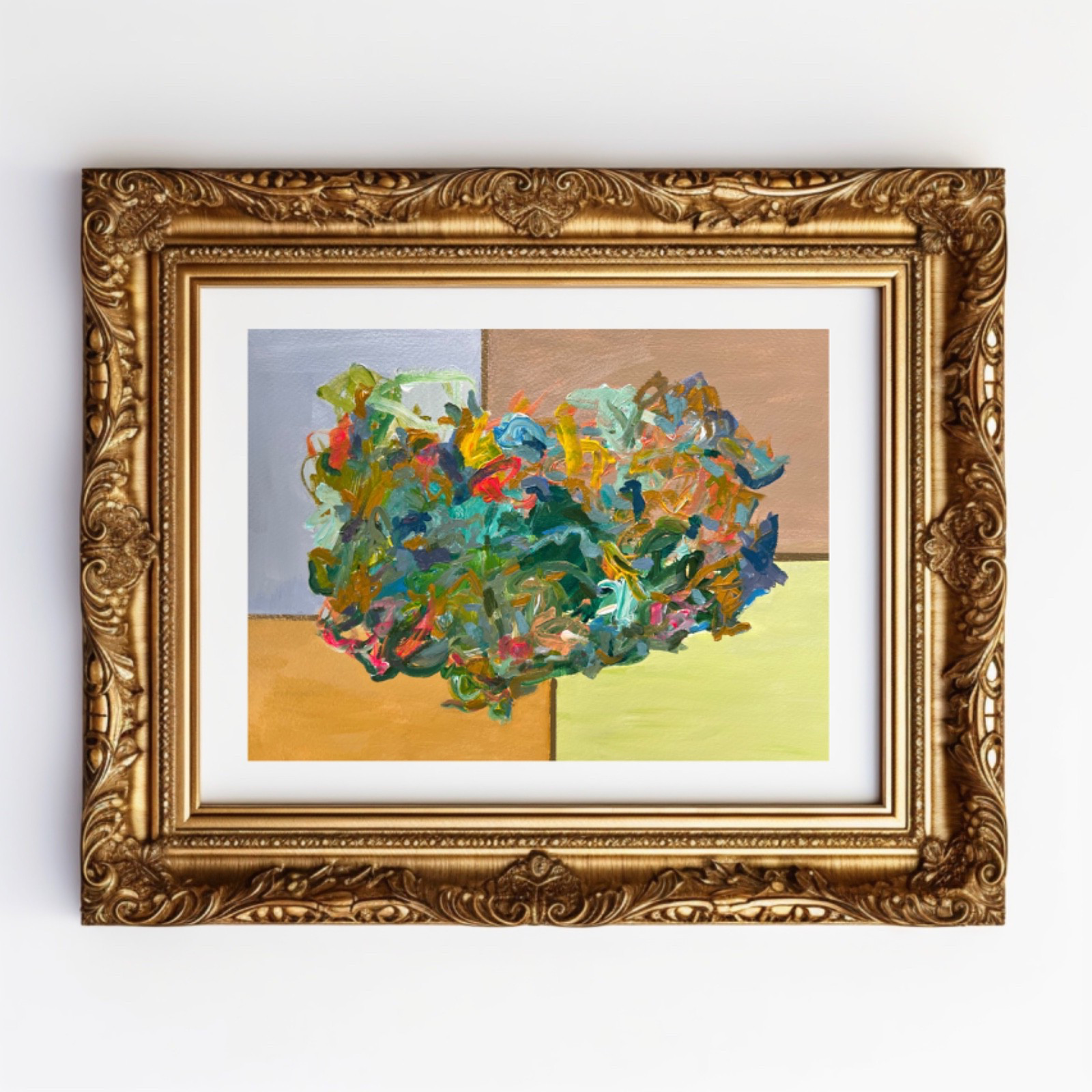 Abstract Painting Original Matted 11 x 14 Acrylic Colorful Modern Art Jimarieart