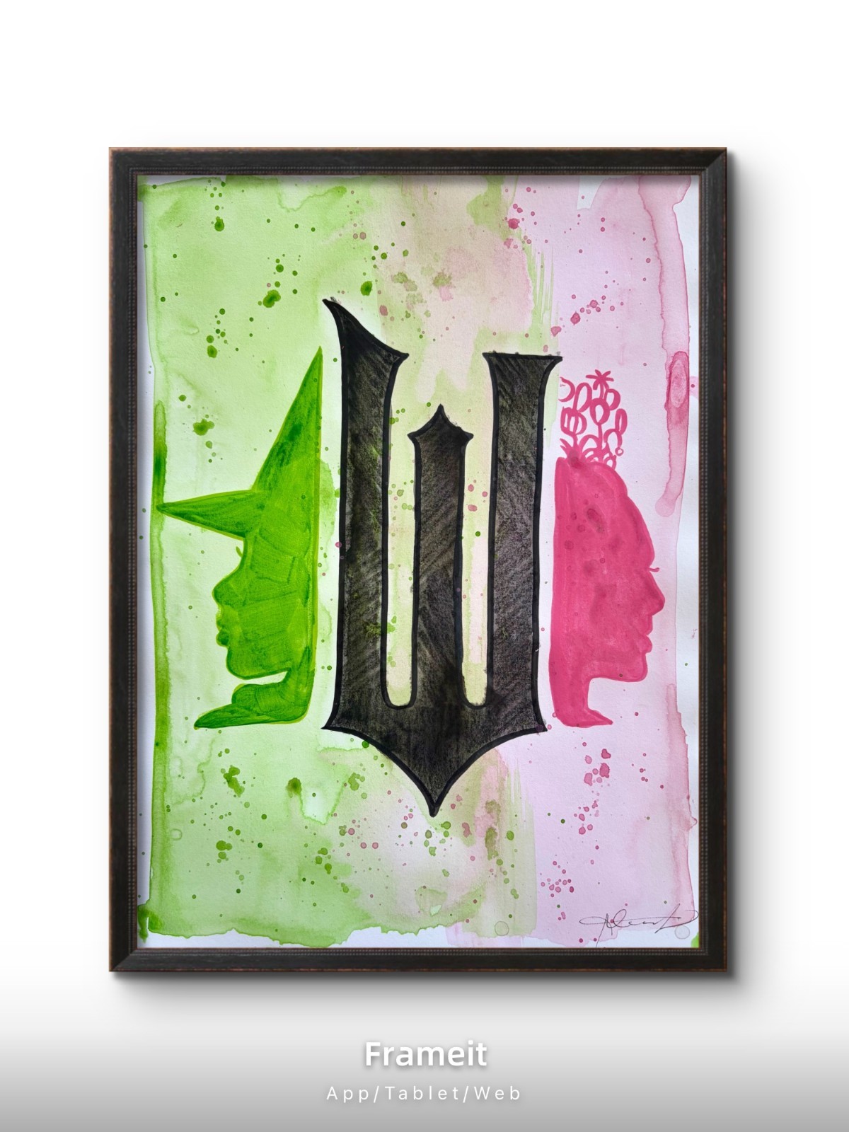Original Wicked 3 Painting By Alannah Dyer- Acrylic 9×12 in. Broadway Theater